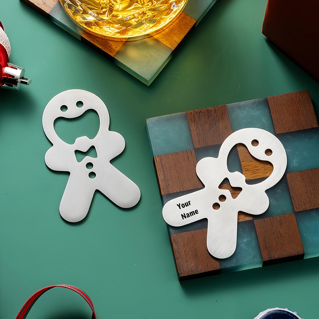 30pcs Gingerbread for Man Beer Bottle Openers, Adorable Cartoon Design, Parties , Christmas Gifts 30 Count, Holiday Gift Item, Playful Accessory