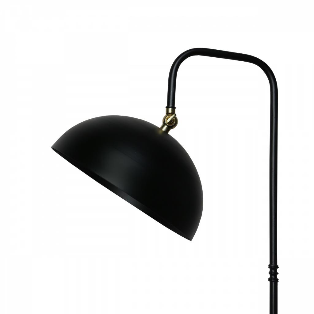 Moving Head Vintage Stehlampe aus schwarzem Metall