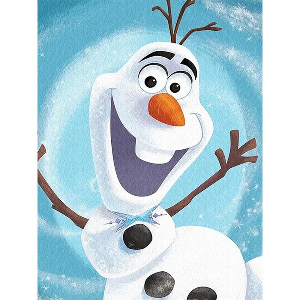 

Disney Diamond Painting Olaf Healing Theme Illustration Cute DIY Rhinestone Mosaic Cross Stitch Kit Embroidery Gift, Home Decor Round 20x30cm