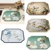Washable Dish Drying Mat Heat Resistant Tableware Draining Pad New Floral Placemat  Kitchen Dining