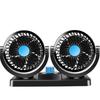 Dual-Head Car Fan 12V/24V for Trucks and Sedans