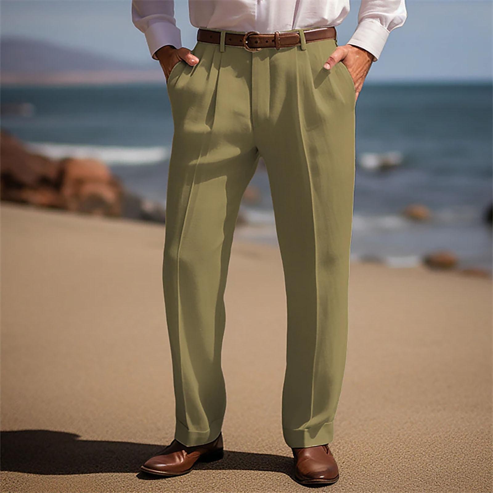

Men s Overalls Multi Pocket Casual Pants Hiking Pants Cotton Twill Pants XXL світло-зелений колір