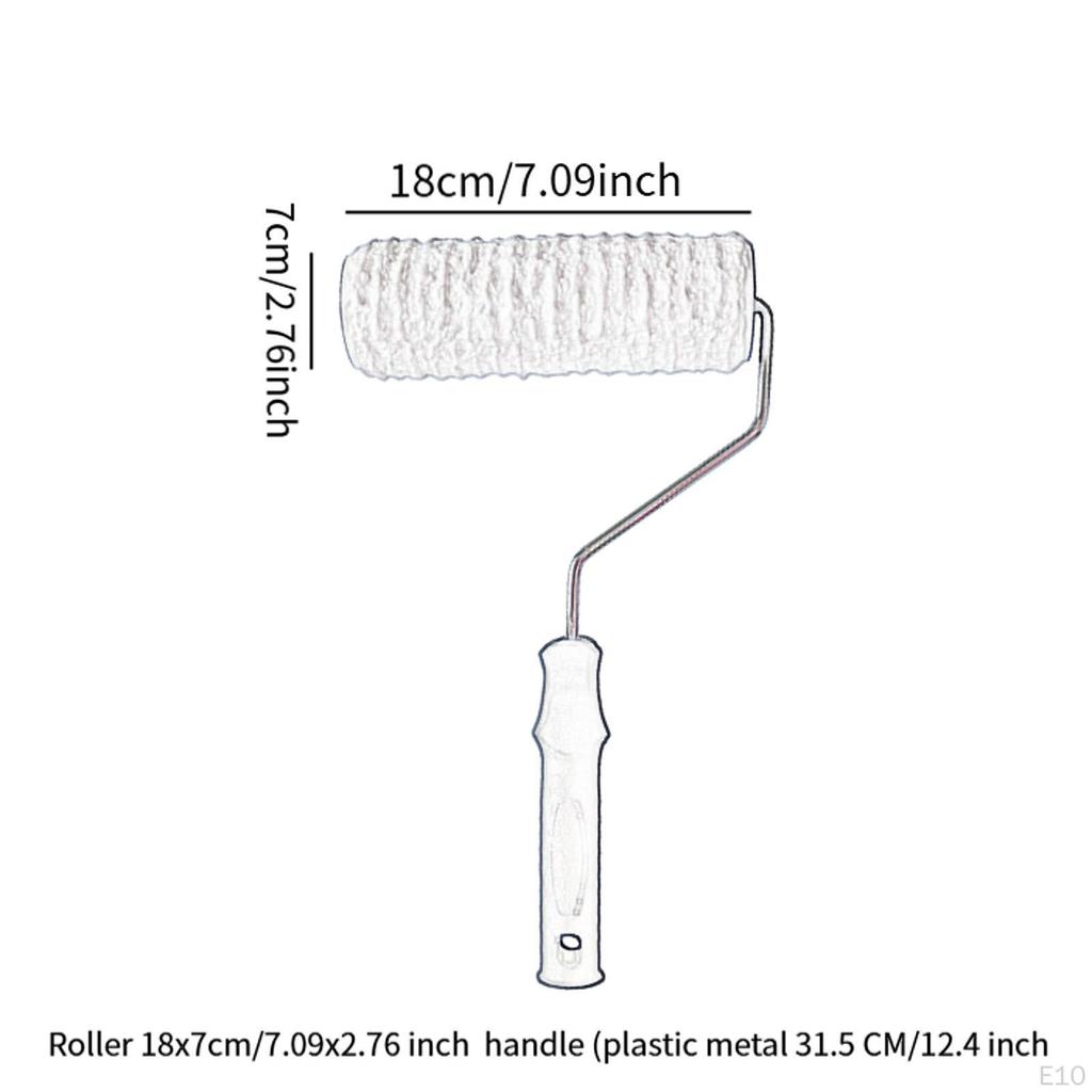 Gemusterten Farbroller Dekorative Praktische mit Griff Kreative Gummi Kunst Werkzeug für