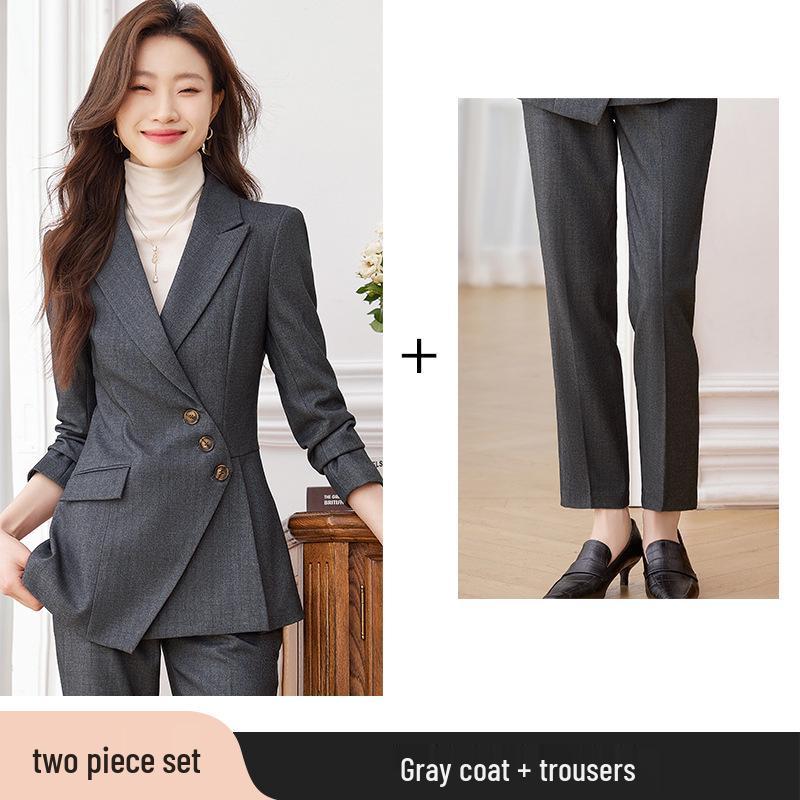 Women's Striped Suit Set 2025: Spring/Autumn Formal Professional Attire