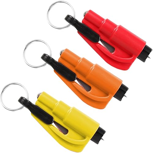 

Молоток безопасности, Молоток для аварийного выхода, Молоток для спасения, Набор из 3 шт., Для эвакуации, Для разбивания стекла, Идеально подходит для автомобилей, домов и автобусов, Легкий, P