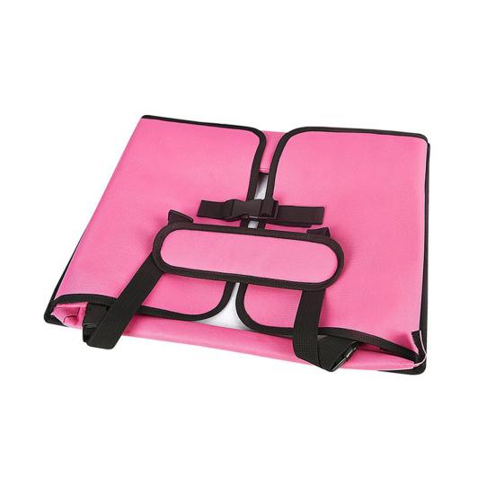 Kids Travel Tray for Car Seat Airplane Toddler Foldable Lap Tray with Water Bottle Holder Mesh Bag for Travel Activities Road Trip