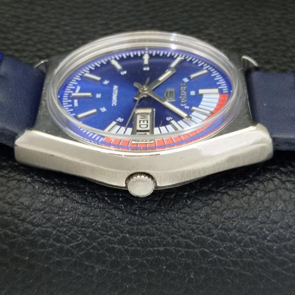 Seiko 5 AUTOMATIC 6319A JAPAN MENS VINTAGE BLUE COLOR DIAL WATCH A701914-5 R207-a701914