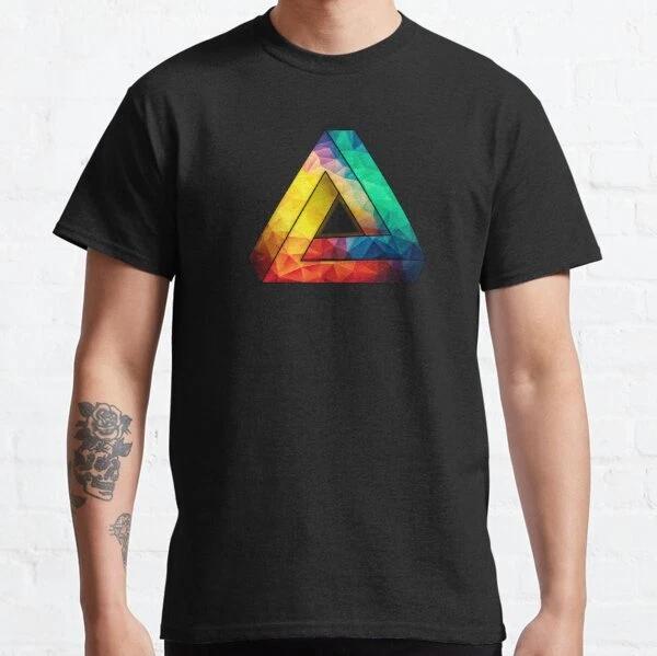Abstract Multi Color Cubizm Painting Classic T-Shirt S-3XL XL