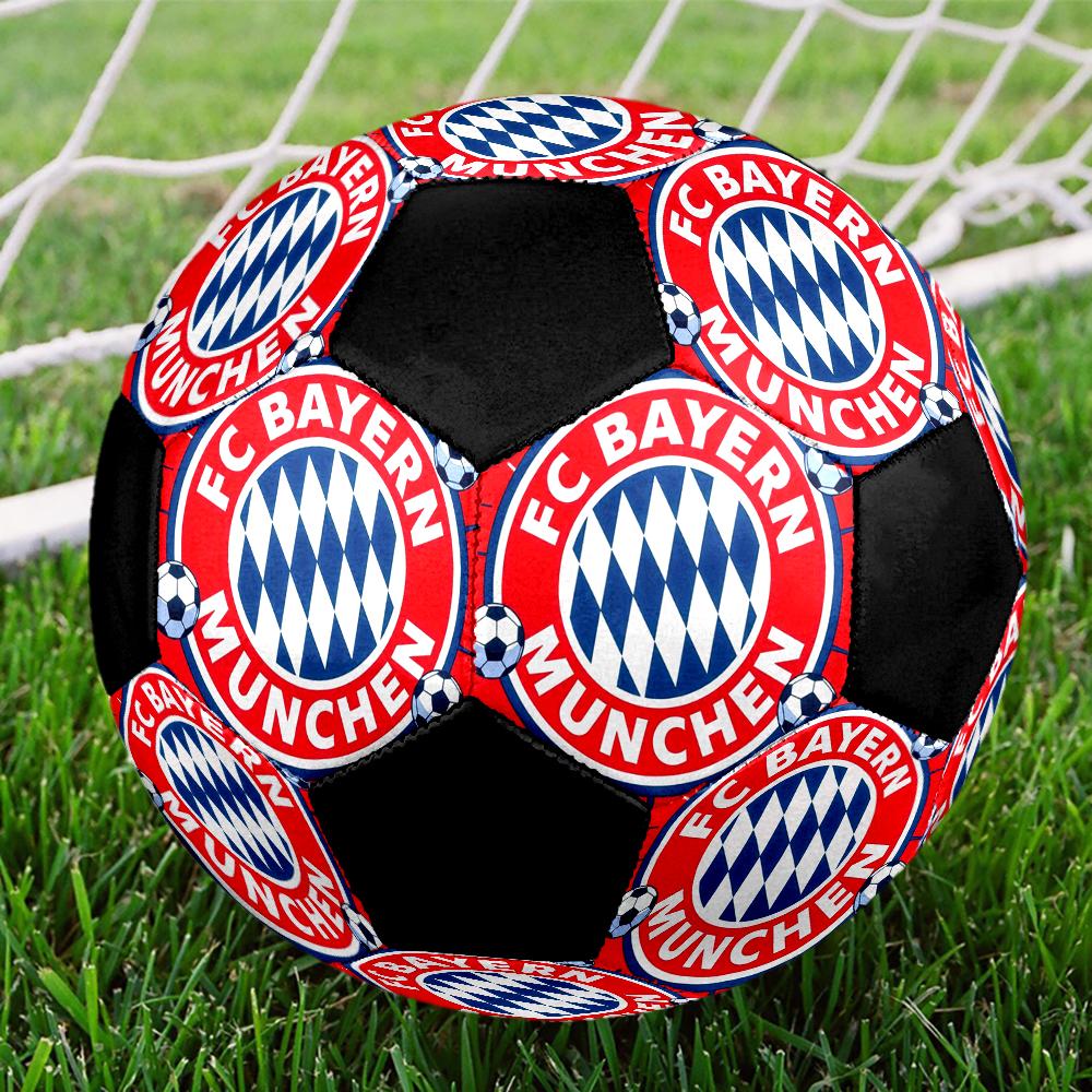 FC Bayern Munich Indoor Soccer Ball Colorful Machine Stitched PVC Size 5 Team Training Competition Ready Durable High-Bounce Cool Sports Gift