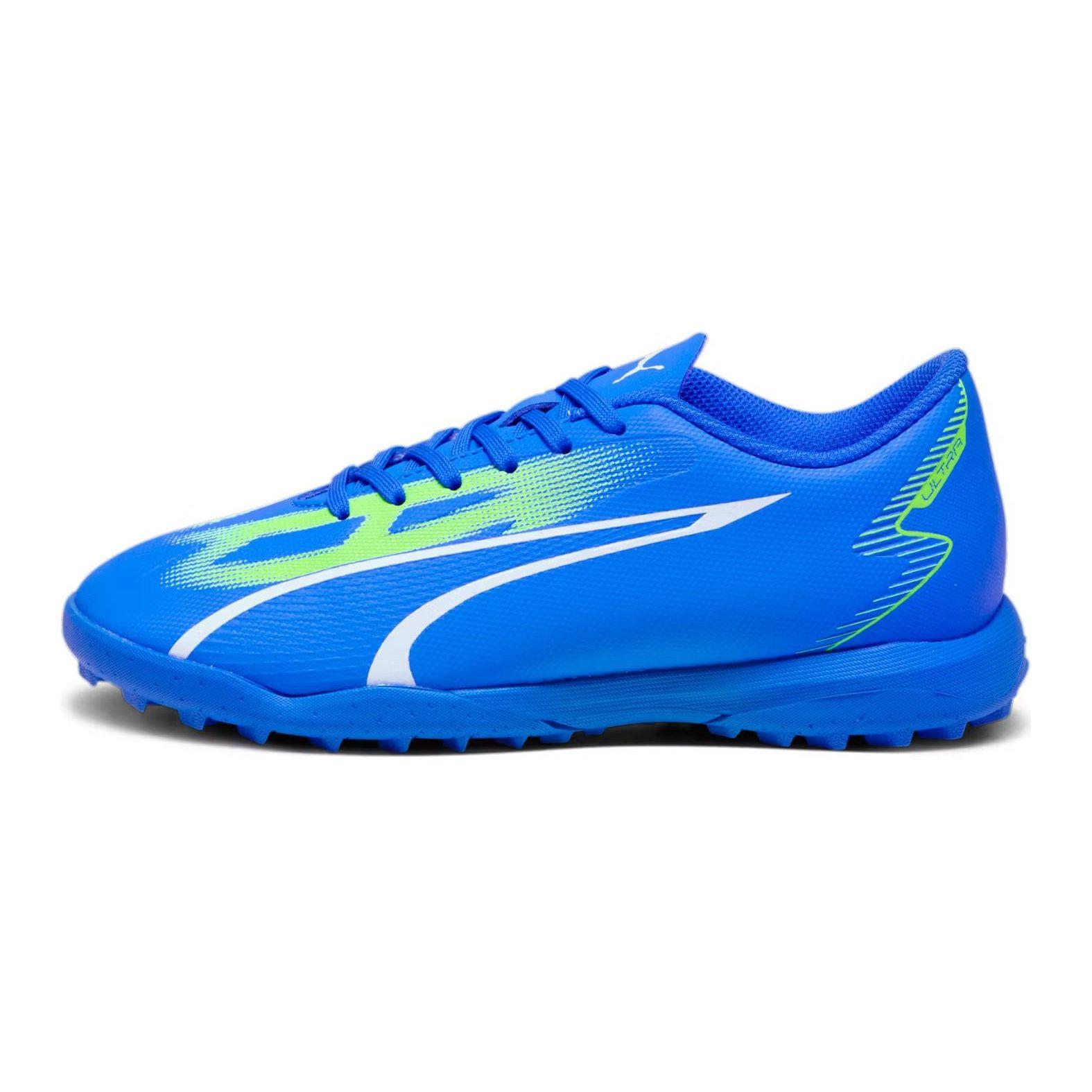 Puma Ultra Play Comfortable Versatile Shock Absorbing Durable Low Top Kids Soccer Shoes Kids Soccer Shoes Blue Green White 107533-03 38.5