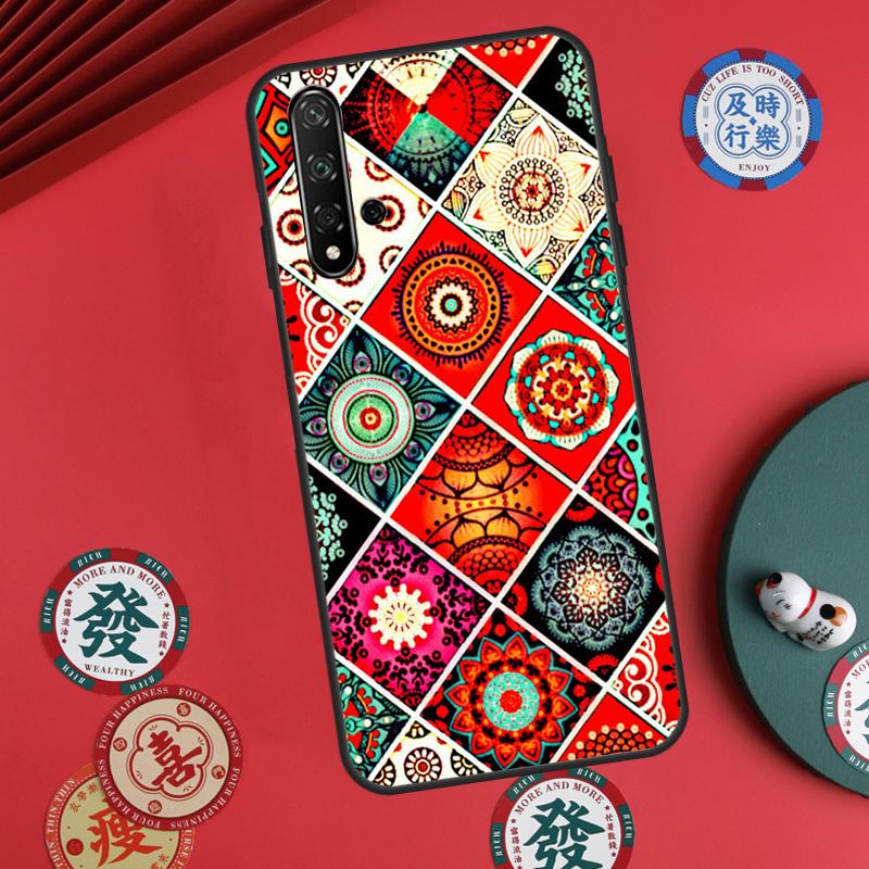 Moroccan Mosai Tile Pattern For Huawei Nova 12s 12i 7i 8i 11i Y73 Y70 Y90 Y60 Y72 Y61 Y91 9 10 SE P30 Pro P40 Lite Case