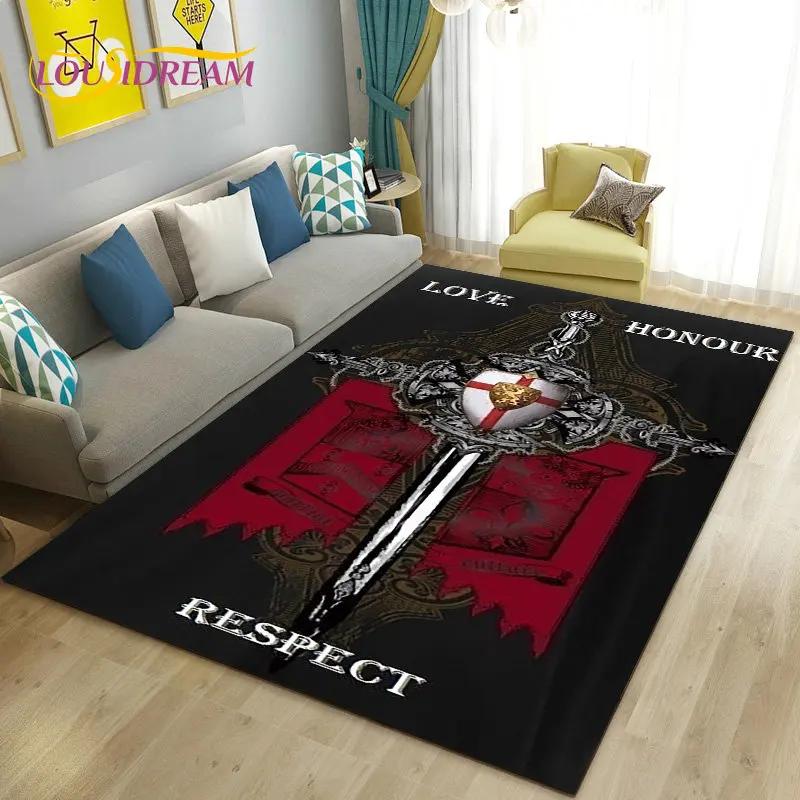 Cavalier Knight Templar Crusaders Game Area Rug Large,Carpet Rug for Living Room Bedroom Sofa Doormat Kitchen,Non-slip Floor Mat