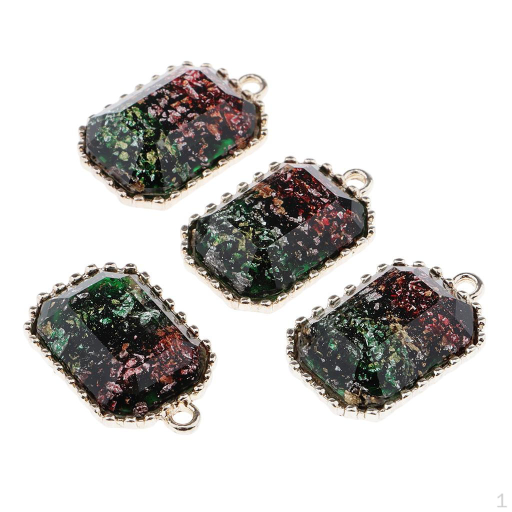 

4 Pieces Pendants for Necklace DIY Jewellery Gifts червоний