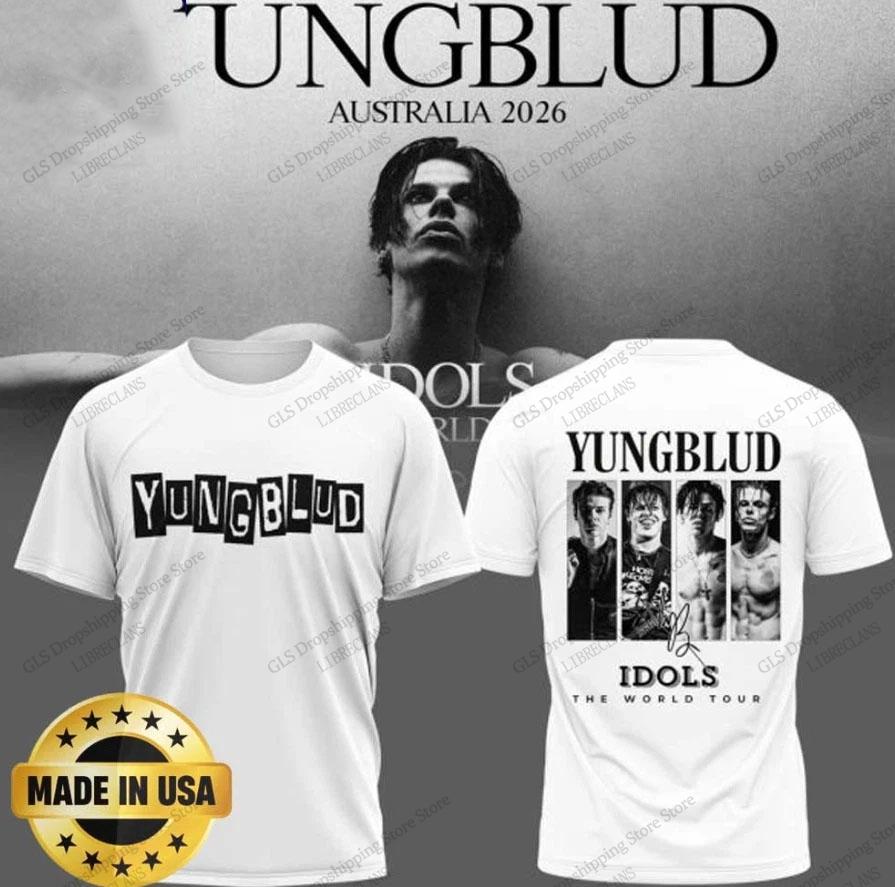 New Vintage Rock Band Yungblud World Tour 3d Print Tshirt Unisex Unisex Fashion Plus Size Tops Tee Harajuku Short Sleeve Tshirt Boy