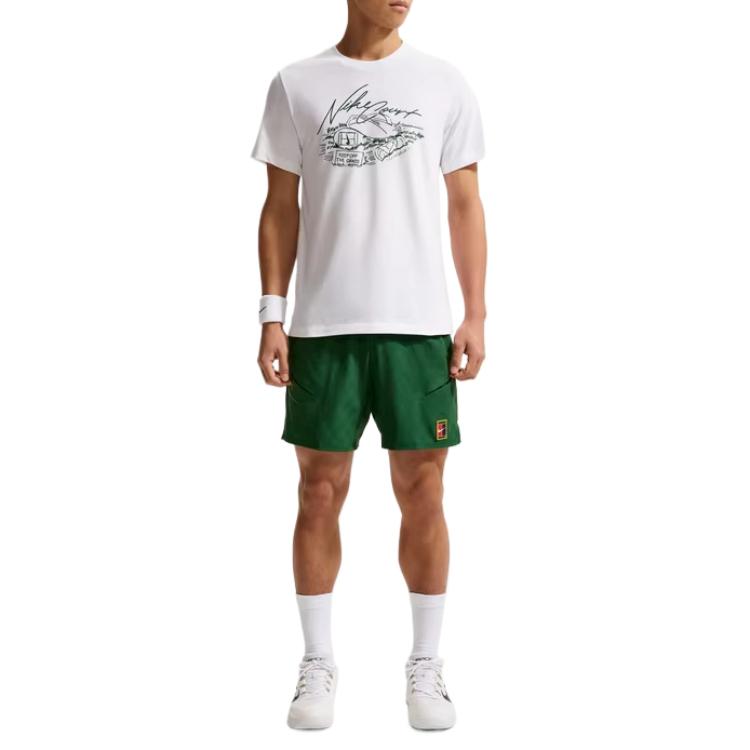 Nike SS26 Dri-Fit Solid Color Crew Neck Quick-Dry Moisture-Wicking Tennis Shirt Men tops IR4938-100 S