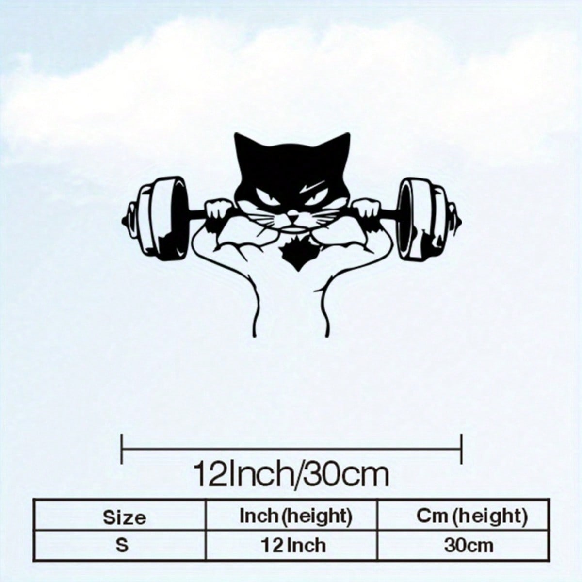 Vintage Cat Weightlifter Iron Wall Art Sculpture Rust Resistant Home Gym Decor Fitness Gift разноцветный