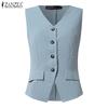 ZANZEA Womens Sleeveless Tank Tops and Pants Casual Two Piece Suit Sets