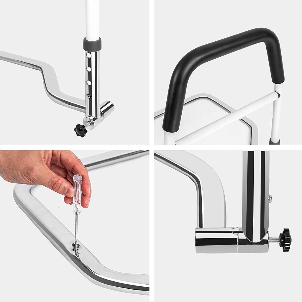 136kg Verstellbares Carevas Höhen Hand Bettgitter für Ältere Senioren mit Edelstahl Bett Haltegriff Sicherheits Handlauf 350LB CE/FDA/FSC Genehmigt