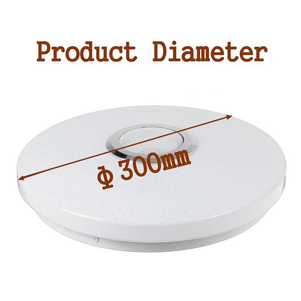 Round LED Music Ceiling Light 30CM 36W Bluetooth-Compatible Smart RGB Colorful Lamp Support Remote/APP Control