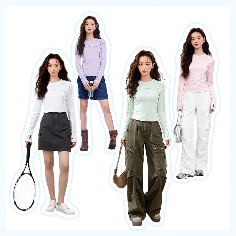 MJ Style Women's Quick-Dry Long Sleeve Fitness T-Shirt