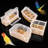 Bird Feeder Cups Parrot Bird Cage Feeder Bowl Plastic Hanging Food Container Bowl for Birds Indoor Outdoor Bird Accessories
