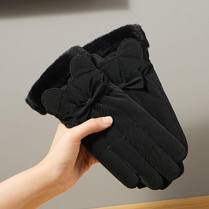 Utomhus Skidhandskar Vattenavvisande Kvinnliga Studenter I Björn Pekskärm Cykling Köldtåliga