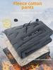 Men's Winter Fleece-Lined Waterproof Windproof Pants - Thick, Warm, and Comfortable for Middle-Aged Dads