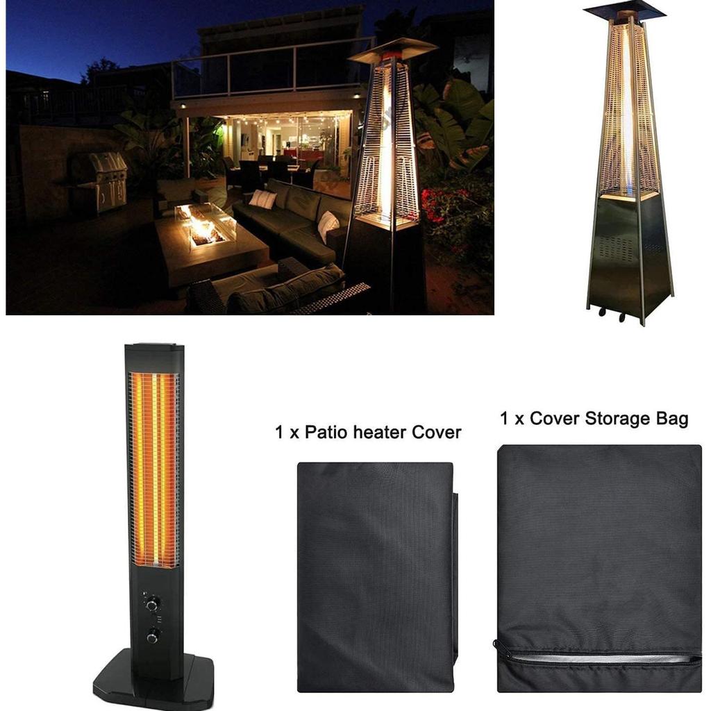 Heater Cover Waterproof UV-Resistant Shield Winter Anti-UV Windproof Heater Covers For Outdoor Garden Yard Pathway Backyard