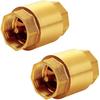 Joywayus Brass Check Valve 3/4" NPT Female Thread One Way Backflow Preventer Check Valves (Pack of 2)