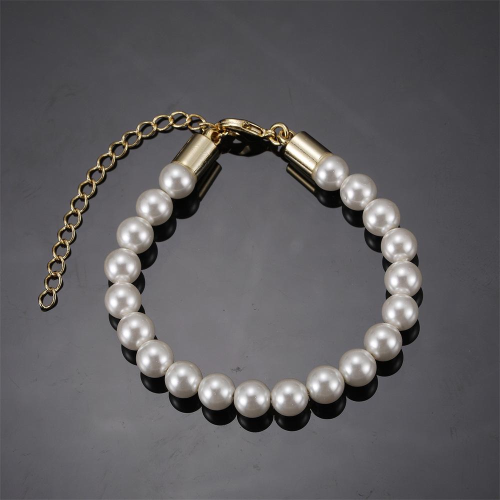 

Natural Freshwater Pearl & 18k Gold Plated Hip Hop Influencer Necklace - Vintage Fashion N03471G-Gold
