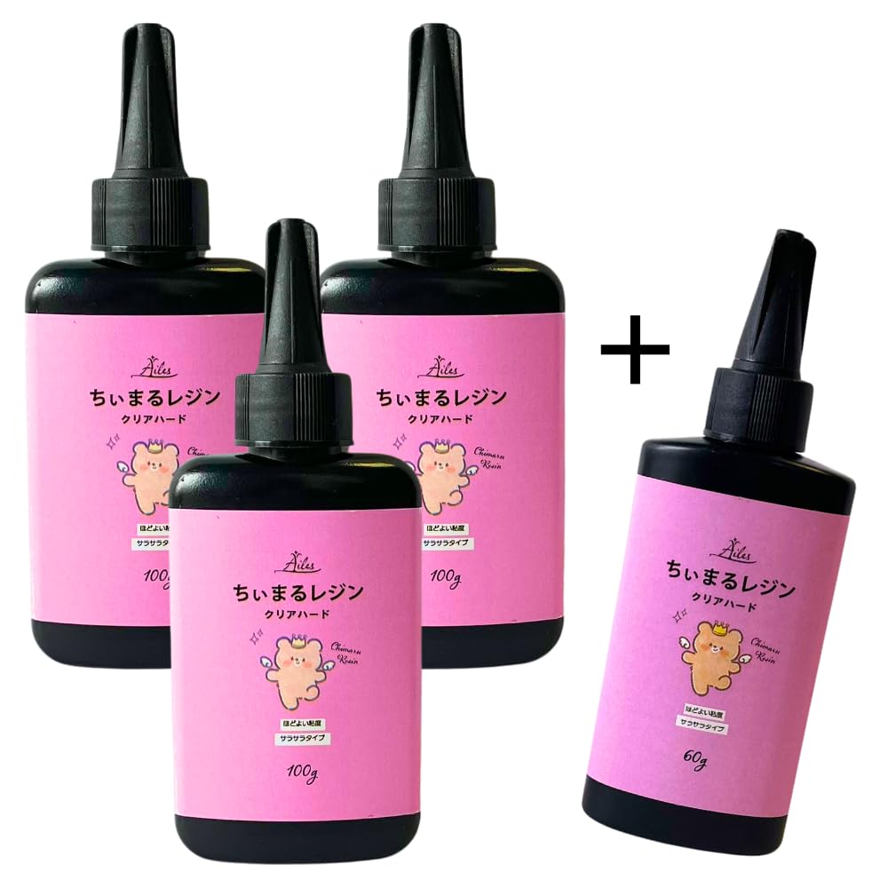 

Resin Liquid Hard Type Clear Color Large Capacity Compatible UV Resin 60g [Ailes] UV/LED (300g + Bonus)