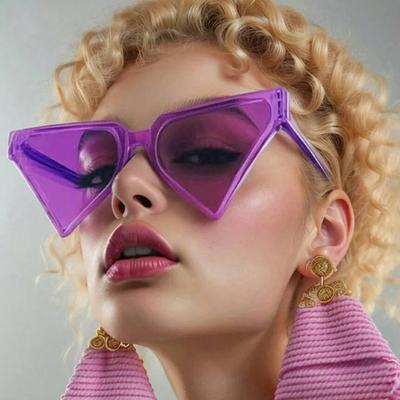 Triangle Shape Sunglasses Woman Candy Color Seaside Holiday Men's Sun Glasses UV Protection Travelling Women Sunglass