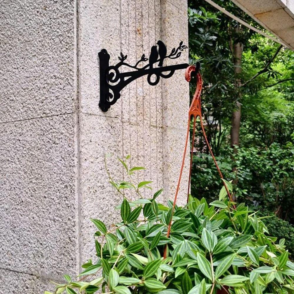 Bird Pattern Hanging Basket Hooks Metal Plant Hook Flower Pot Support Plant Bracket  Balcony