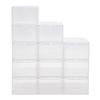 Shoe Containers, Stackable Sneaker Boxes, Shoe Display Cases 12 Pieces In One Set Bur-free Edges for Closets, Bedrooms, Bathroom