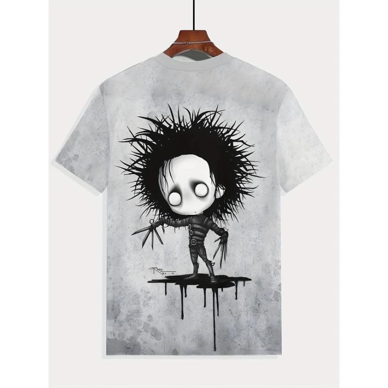 Letní pánské tričko Vtipný potisk Krátký rukáv Letní outdoorová móda Kulatý výstřih Topy Pánské oblečení Abstraktní umění