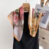 70Cm Small Square Scarf Simulation Silk Silk Scarf Headscarf Spring And Summer Ancient Rhyme Silk Fragrance Printing Scarf Professional Scarf