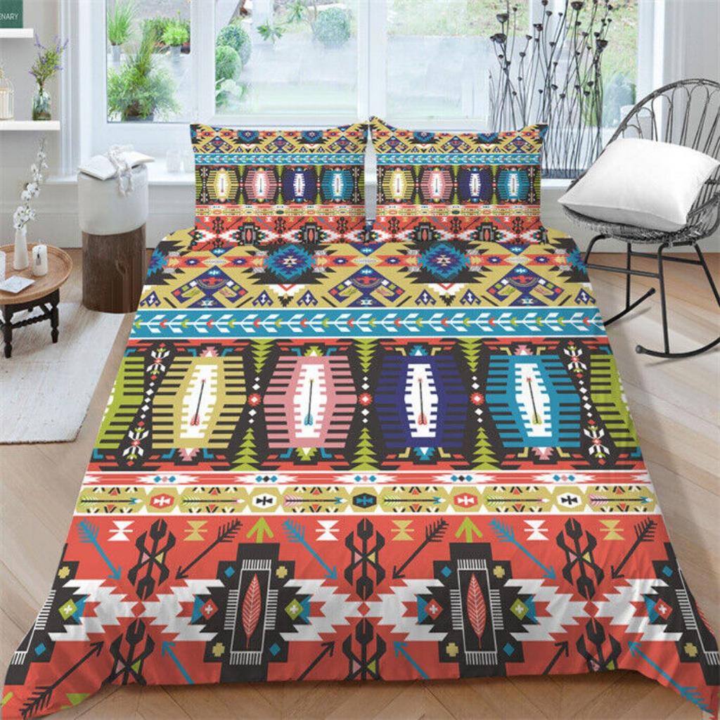 Vector Ethnic Style Bedding Sets Soft Duvet Cover Set Highend Bedroom Decor Gift