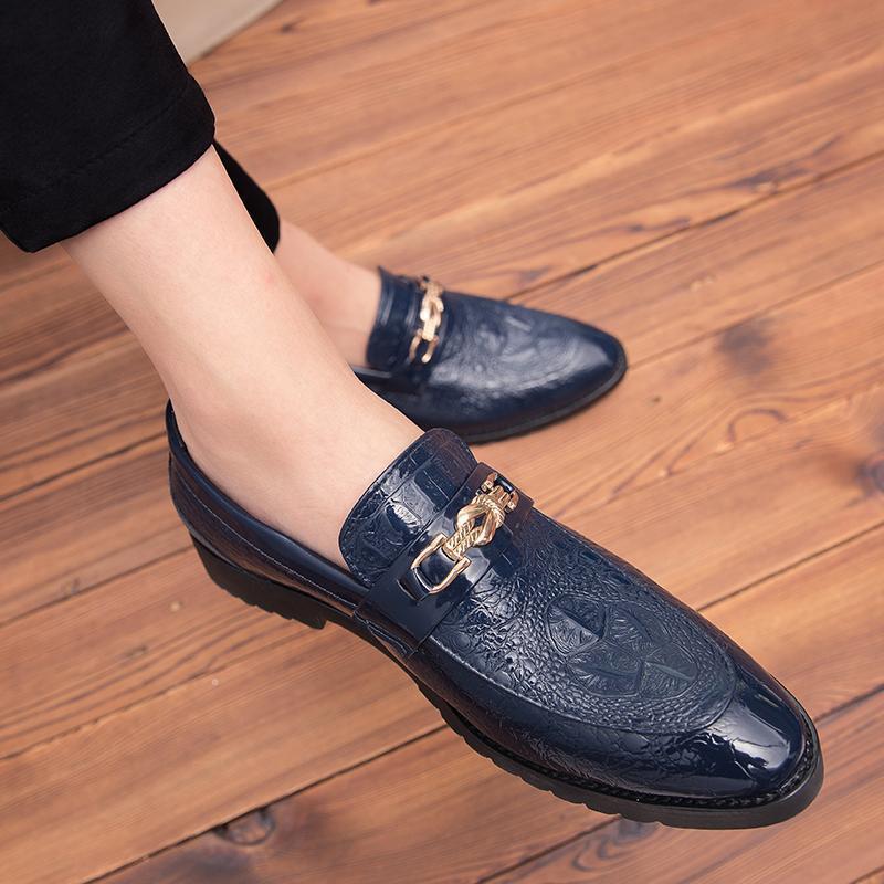 Men's shoes large size spring new trend dress casual shoes British style retro leather shoes foreign trade small leather shoes men