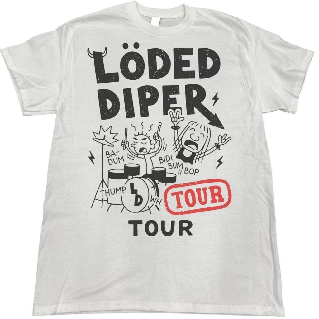 LÖDED DIPER Welttournee Retro Lustiges Grafik-Unisex-T-Shirt S-5XL