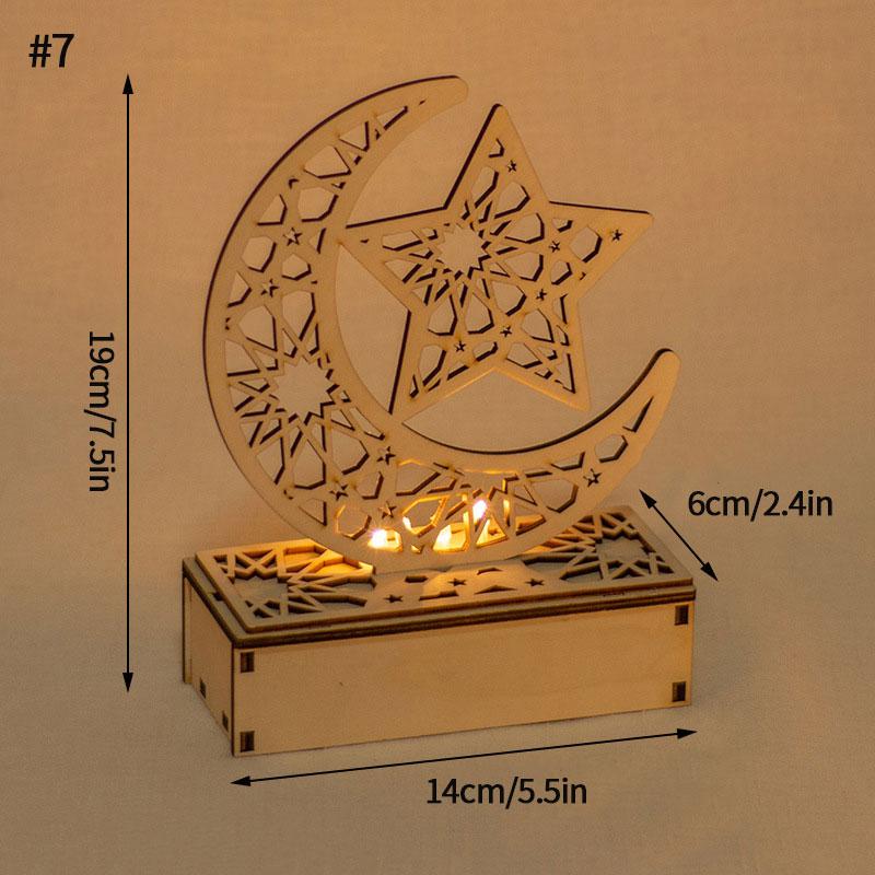 Ramadan Lantern Eid Ramadan Decoration Lamp EID Mubarak Lantern Islamic Muslim Party Decor Festival Table Light Supplies