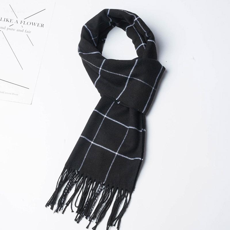 Men's Autumn & Winter Imitation Cashmere Plaid Scarf & Shawl