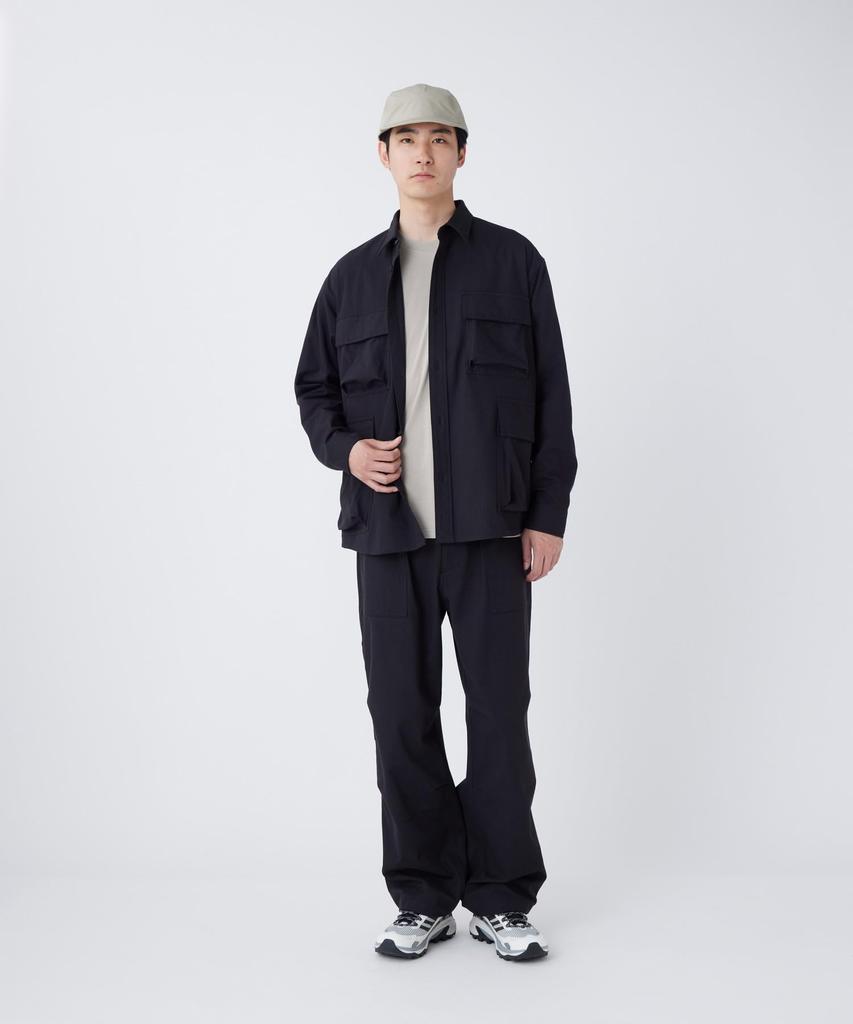 TAKIBI Herringbone Shirt Jacket Outerwear Jacket BLACK M [Snow Peak] SH-26SU004 Men's Women's
