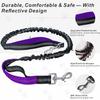 Hands-Free Dog Leash for Dogs up to 130 lbs – Heavy-Duty, Shock-Absorbing Bungee Leash with Zipper Pouch, Dual Padded Handles & Adjustable Waist