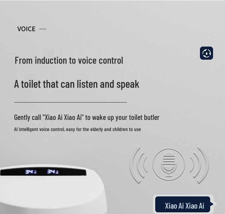 AI Dual Waterway Instant-Heat Smart Bidet Toilet with One-Button Drying & Siphon Flush System