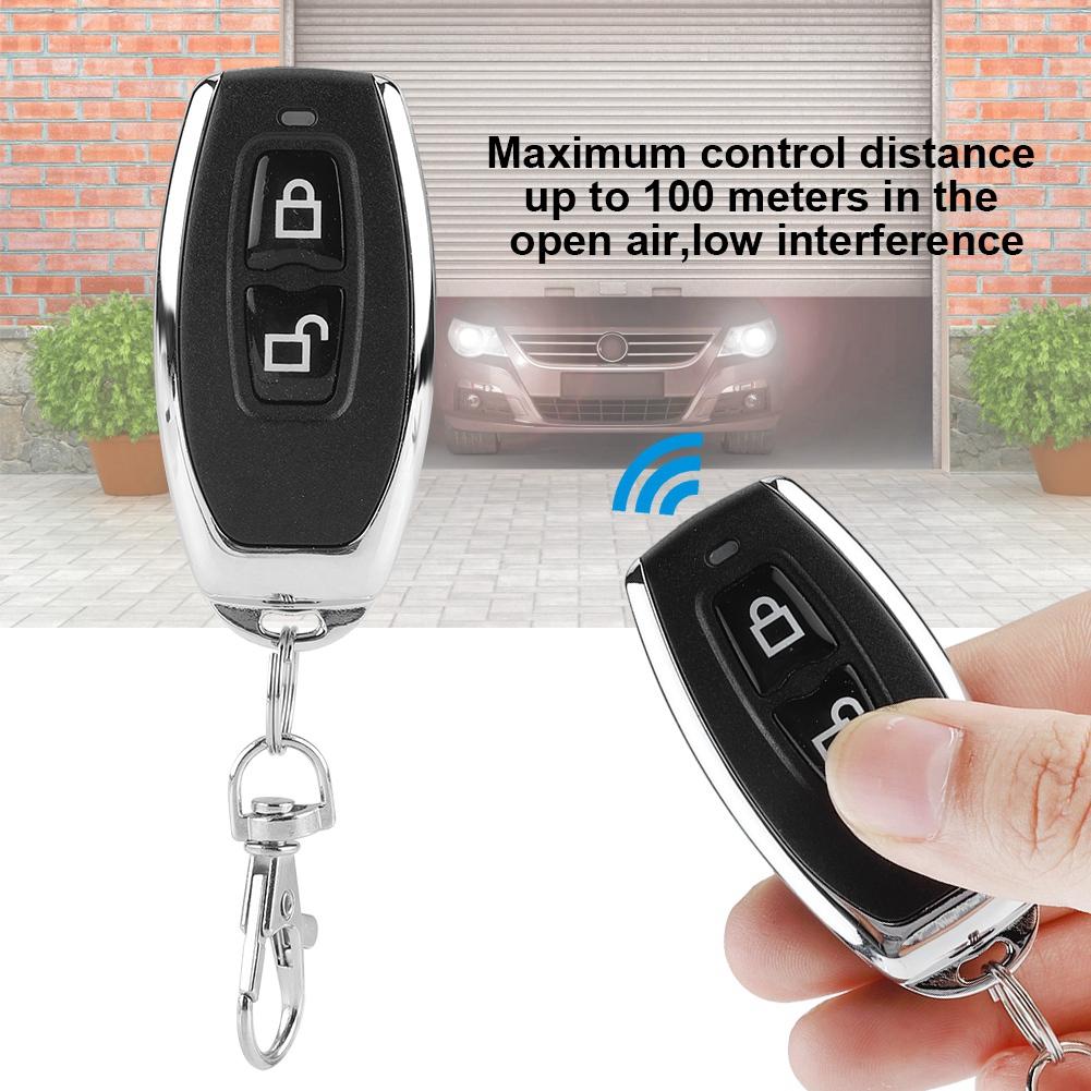 433MHz Matal Two Buttons RF Wireless Learning Code Remote Control Transmitter