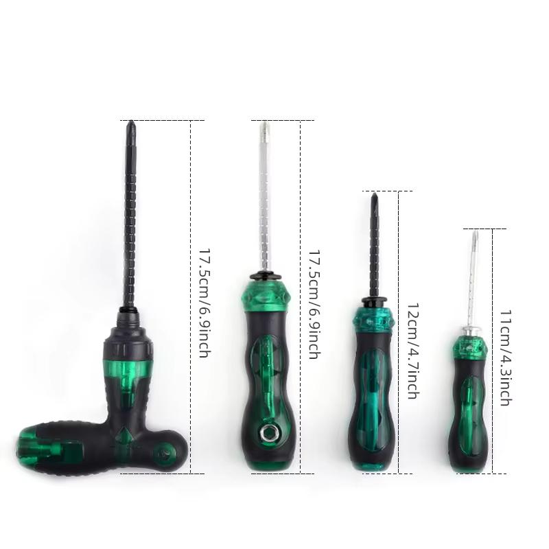 Multipurpose Telescopic Adjustable Magnetic Cross Screwdriver Non-Slip Household Repair Tool