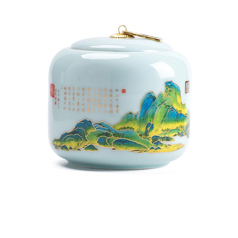 Multifunktions-Kaffeekanister, Küchengewürz-Organizer, Kapazität, Keramik, Teedose, Zuhause, Oolong Tieguanyin, versiegelter Vorratstank