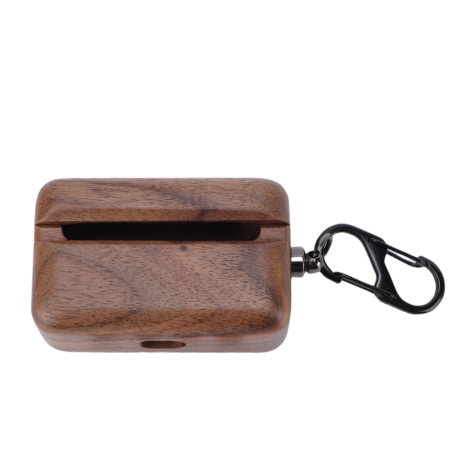 

Earbud Case Cover Fit for II Wireless Earbud Drop Proof Polished Wood Protective Cover