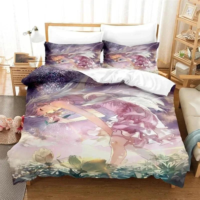 Comforter 3D Printed Anime Anohana Honma Meiko Bedding Sets Exquisite Bed Supplies Set Bed Comforter Set Luxury Birthday Gift
