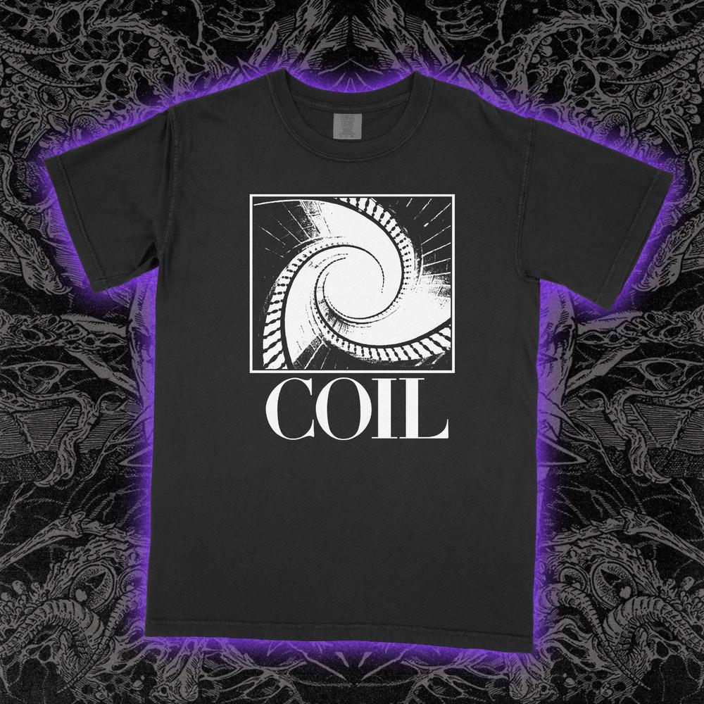 Coil Anal Staircase T-Shirt Vintage Industrial Experimental Band Graphic Tee Uni